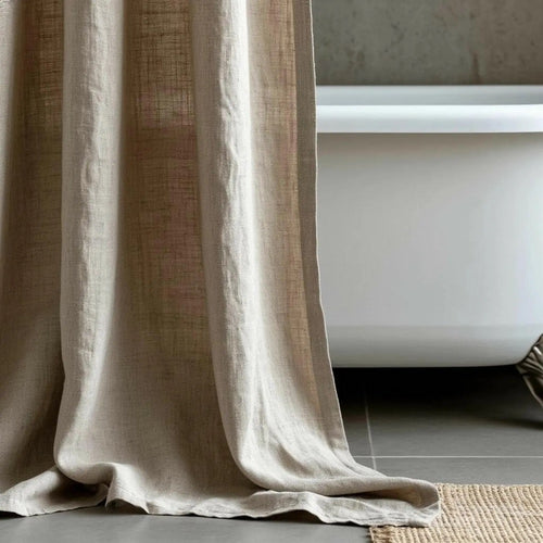 Bathroom Curtain. Fabric Shower Curtain. Douche Drape Custom Size